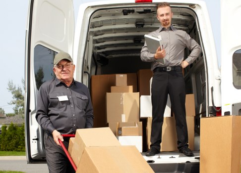 Protective handling of large furniture items during a Hounslow removal service