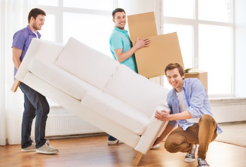 Furniture dismantling and loading during an office move