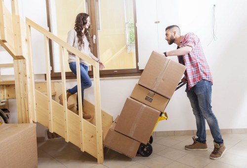 Business furniture and equipment prepared for a commercial move in Hounslow