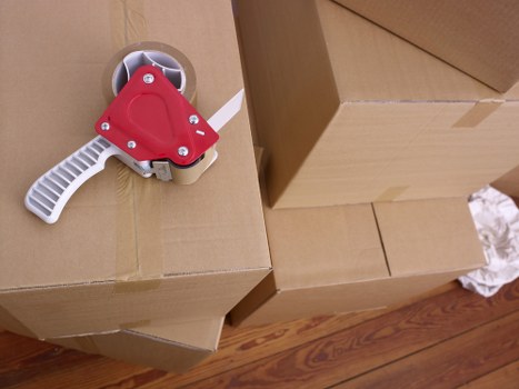 House removal preparation in a West London residential street