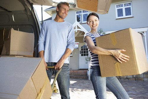 Local removals team handling student items in a Hounslow property