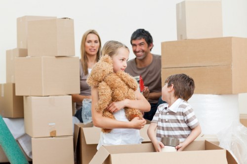 Household furniture being loaded for a Hounslow removal service